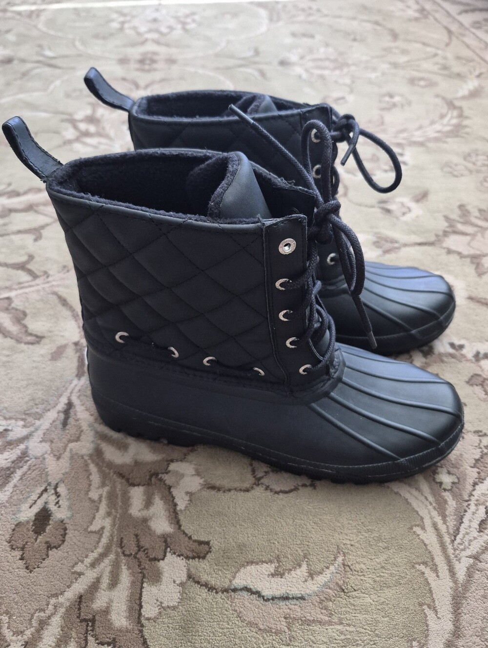Black Sperry Boots - 9